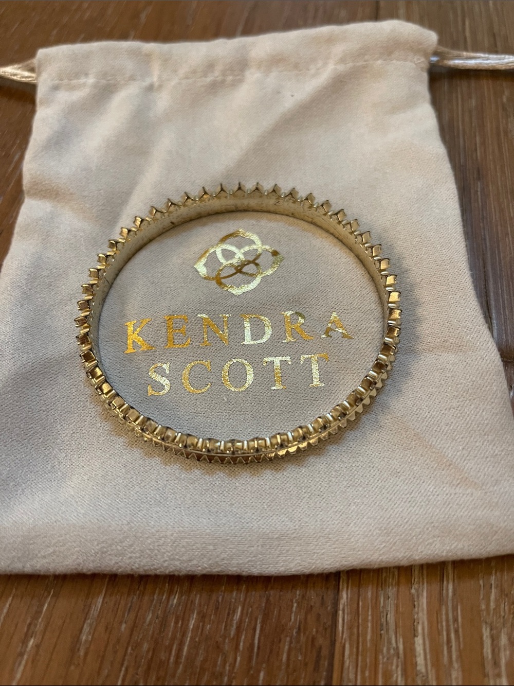 Kendra Scott Gold Spiked Edge Bangle Bracelet